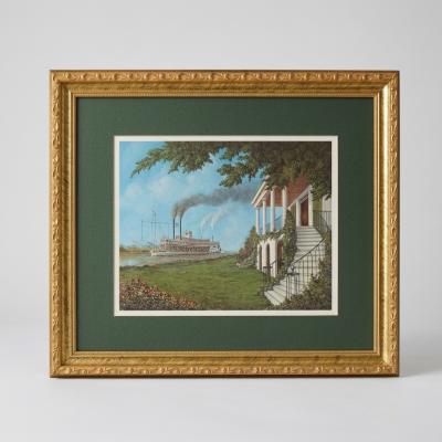 Natchez Steamboat Framed Art Print