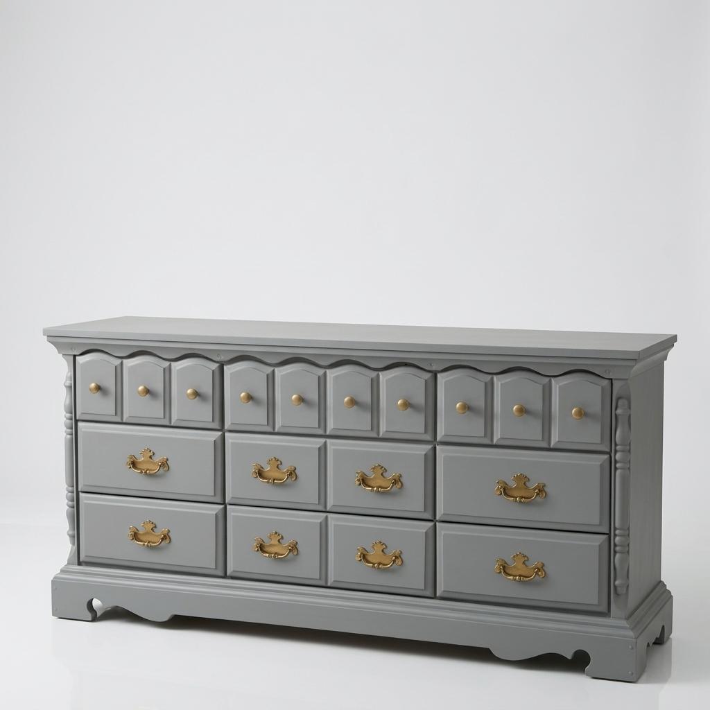Painted Nine-Drawer Dresser