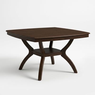 Dark Wood Square Dining Table