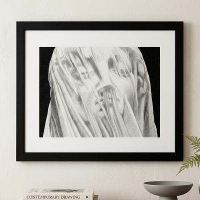 Veil of Light Original Graphite Drawing