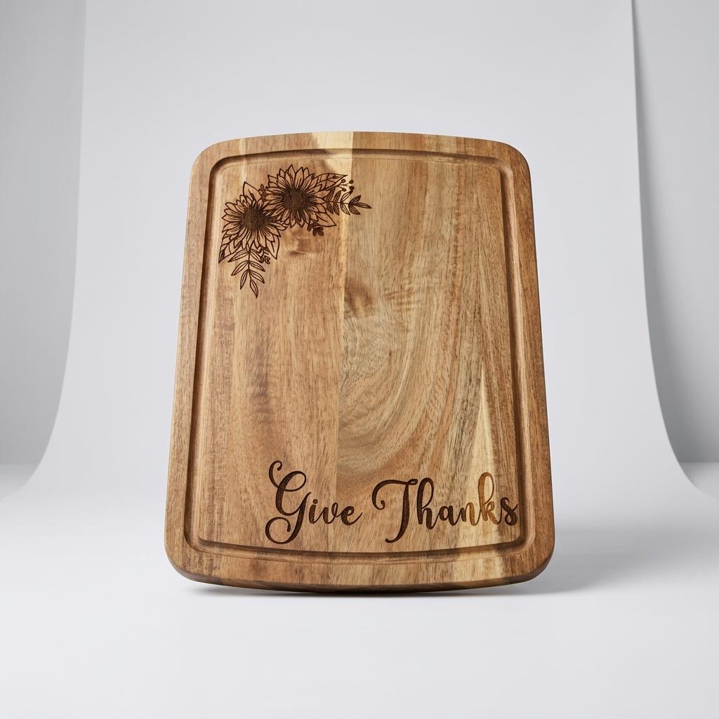 Give Thanks Wooden Serving Board