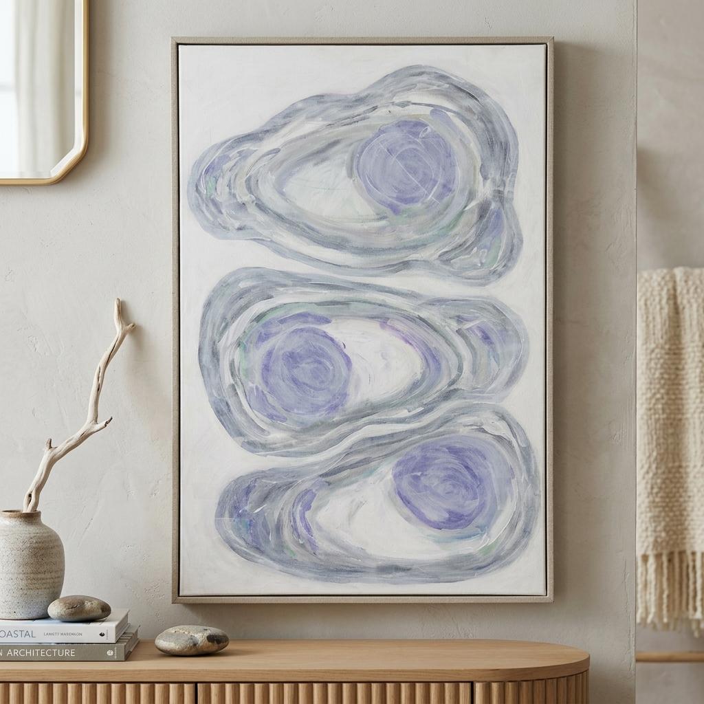 Abstract Oyster Acrylic Canvas Painting