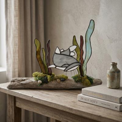 Hidden Hills Stained Glass Catfish Sculpture