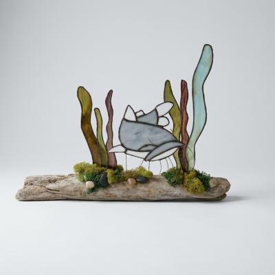 Hidden Hills Stained Glass Catfish Sculpture