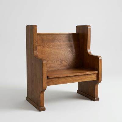 Oak Church Pew Storage Bench