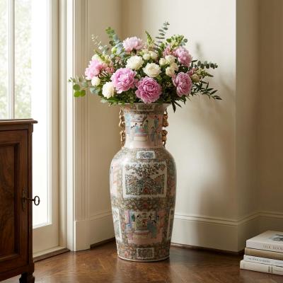 Rose Medallion Floor Vase