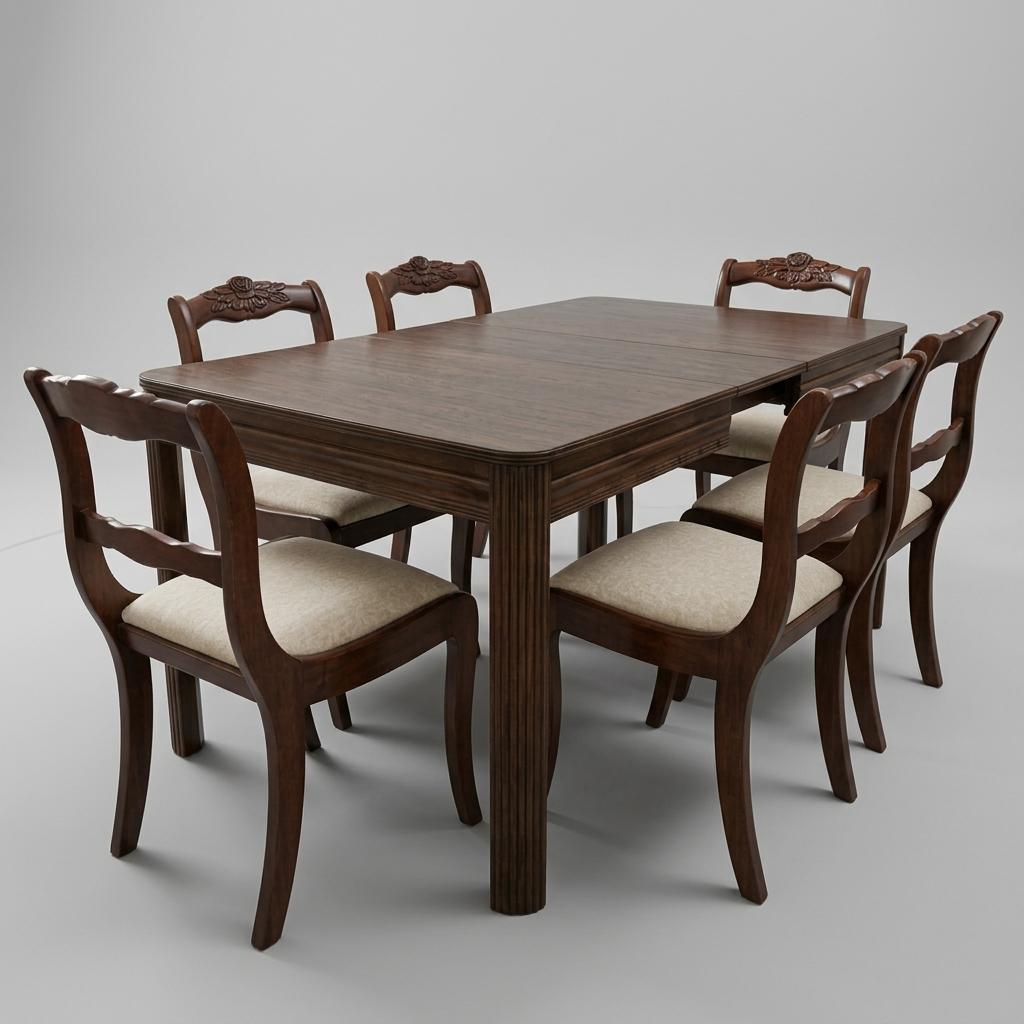 Vintage Extension Dining Table Chair Set