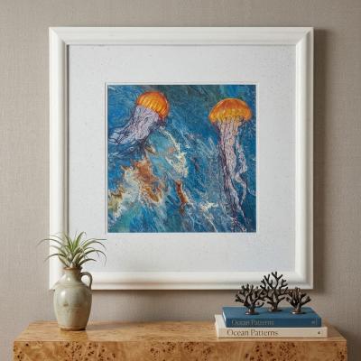 Entangled Moments Framed Jellyfish Print