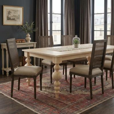 Oliver Dining Table, Antique White Finish