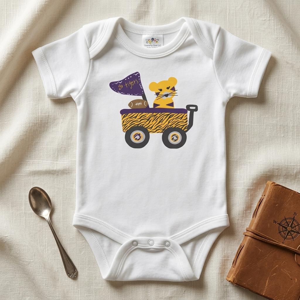Tiger Wagon Baby Bodysuit