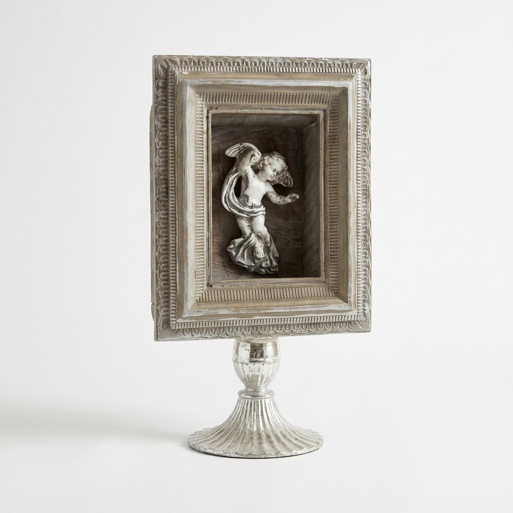 Cherub Shadowbox Pedestal Display