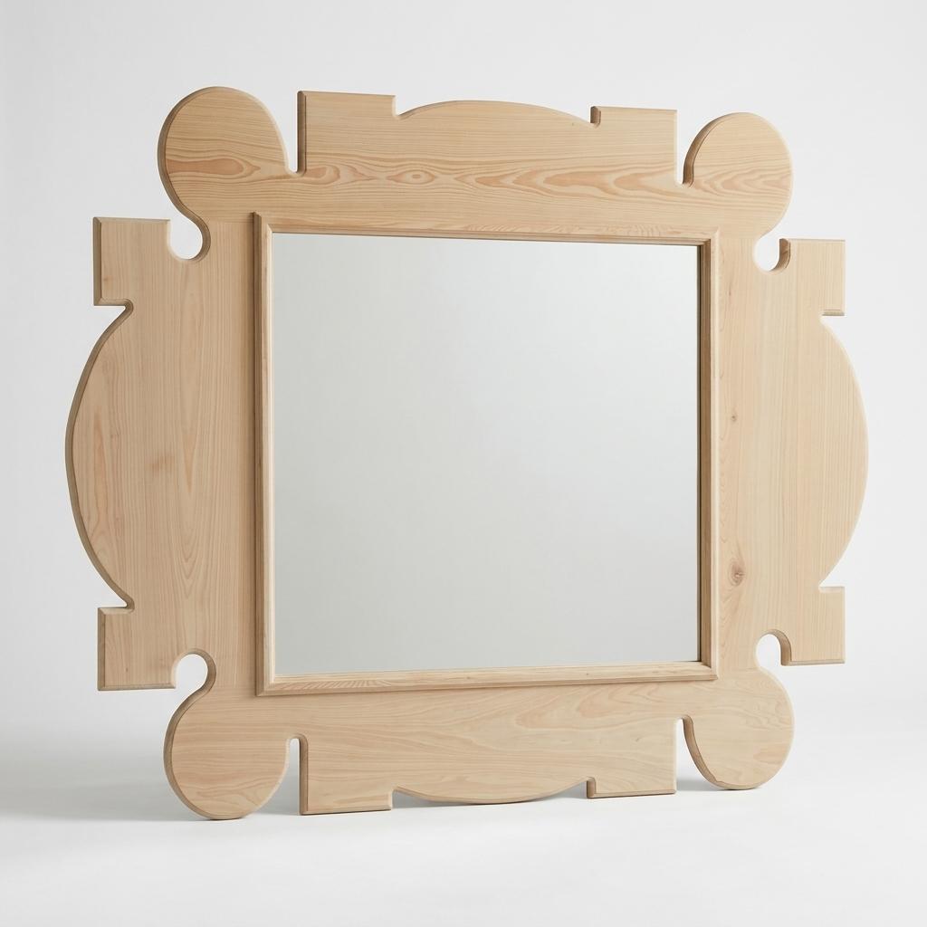 Cypress Wood Wall Mirror