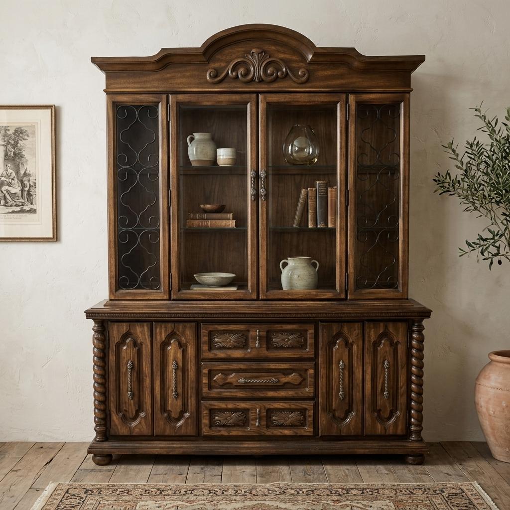 Drexel Mediterranean Style China Cabinet
