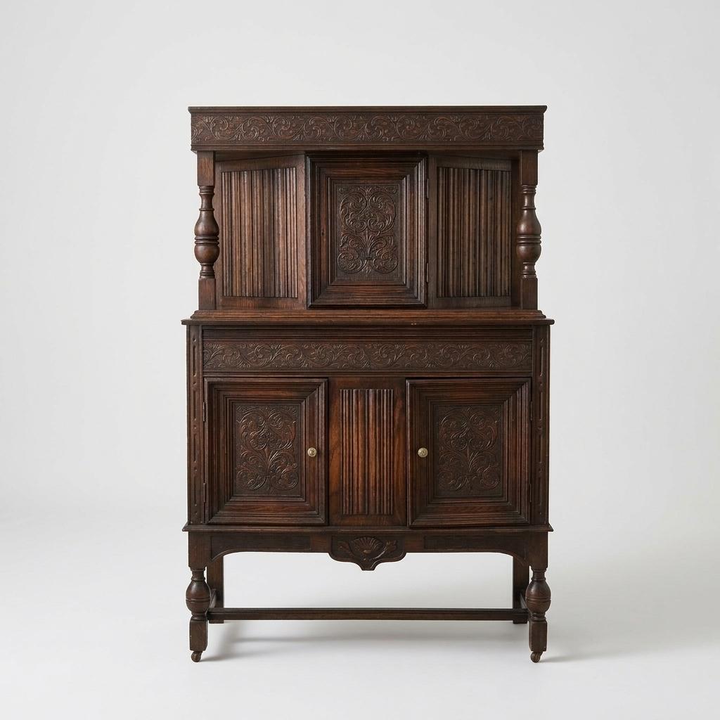 Carved Oak Court Cupboard