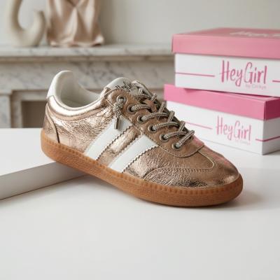 Hey Girl Corkys Heads Up Gold Sneaker