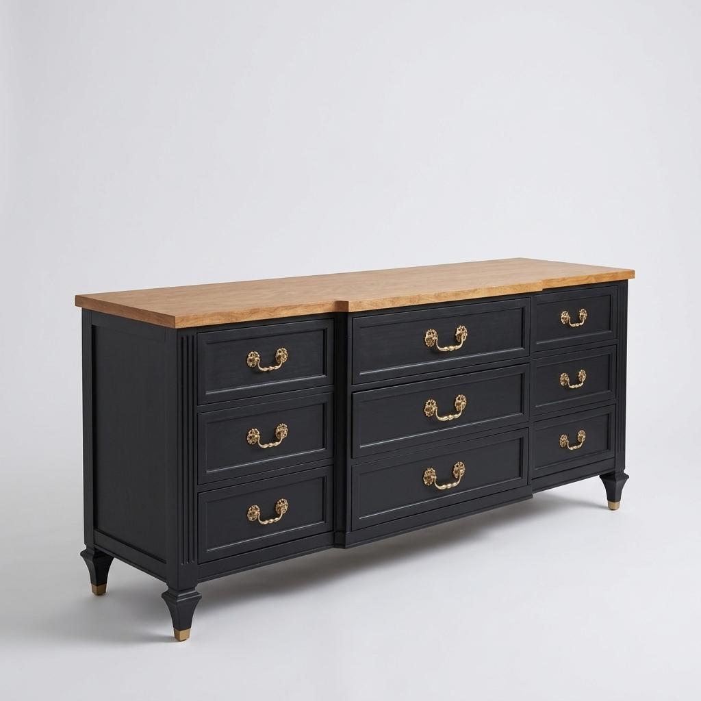 Nine-Drawer Breakfront Dresser