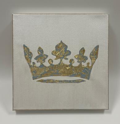 Blue and Gold Crown Artwork