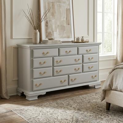 Painted Gray Kincaid Lowboy Dresser