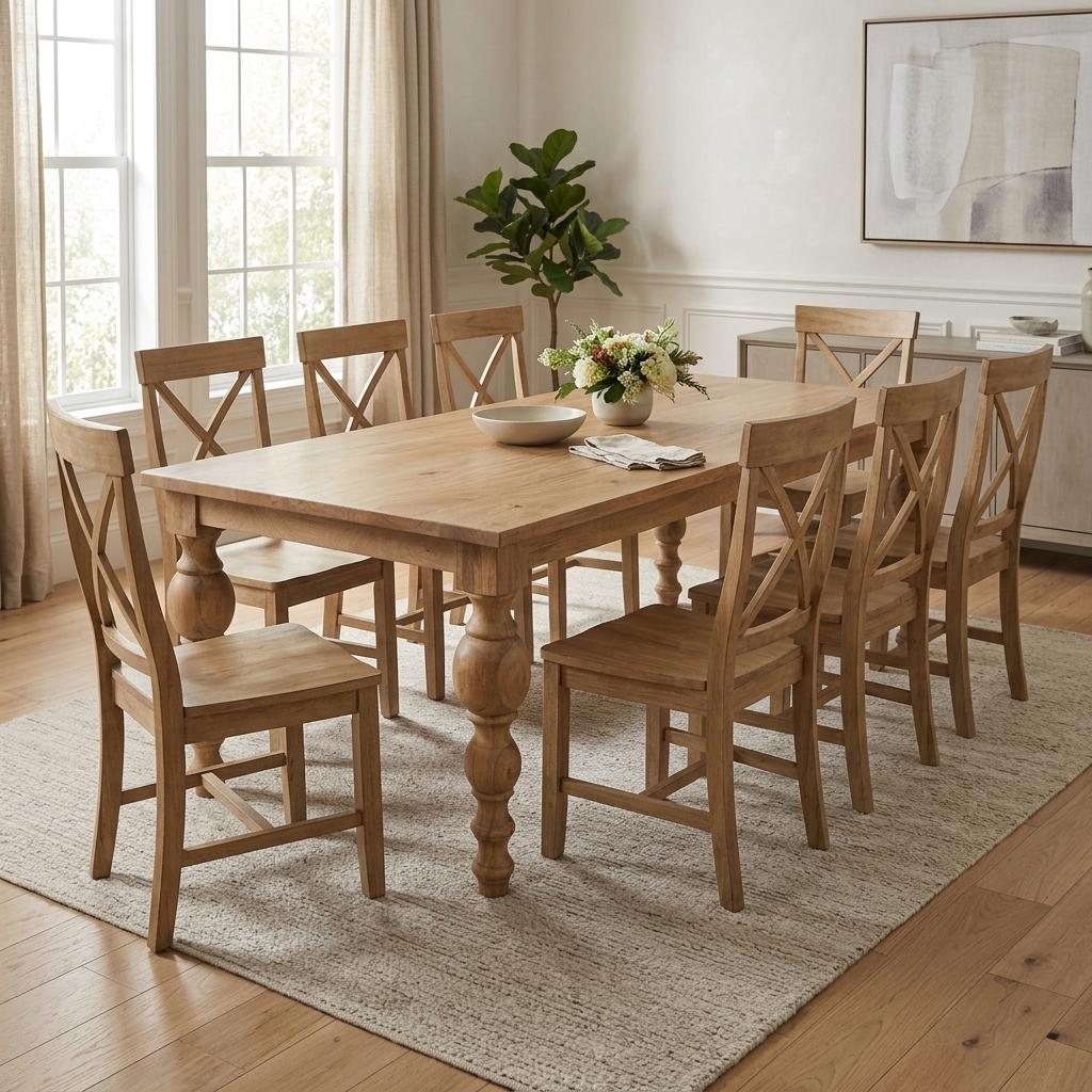 Solid Mango Wood Dining Table