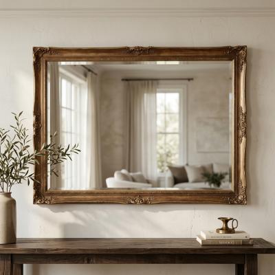 Gilt Ornate Beveled Wall Mirror