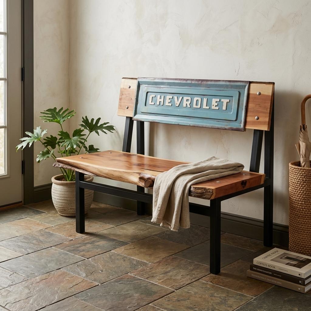Chevrolet Cedar Live-Edge Bench