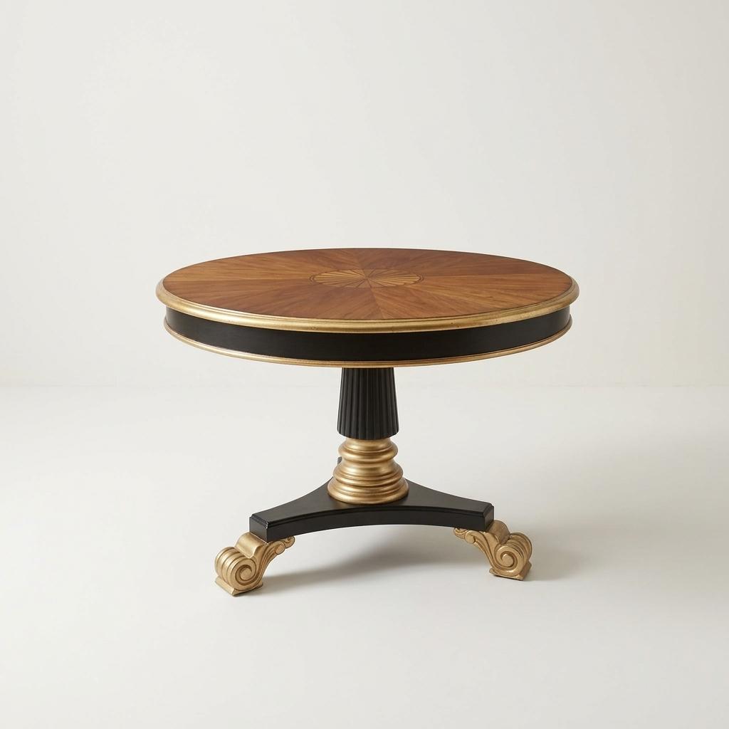 Regency Style Pedestal Foyer Table