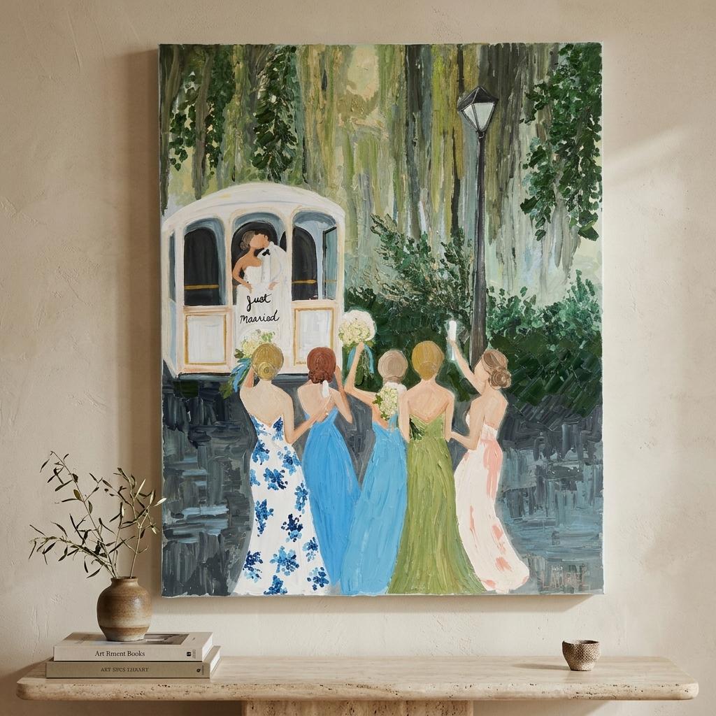 Laurel Donkervoet Just Married Acrylic Painting