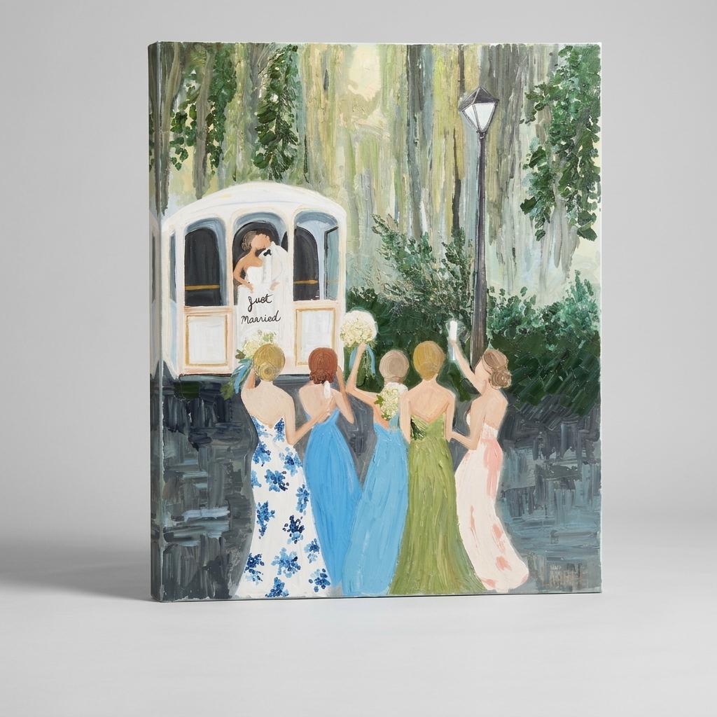 Laurel Donkervoet Just Married Acrylic Painting