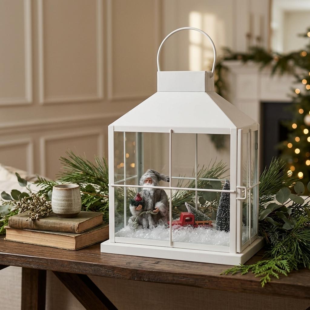 Christmas Santa Diorama Lantern