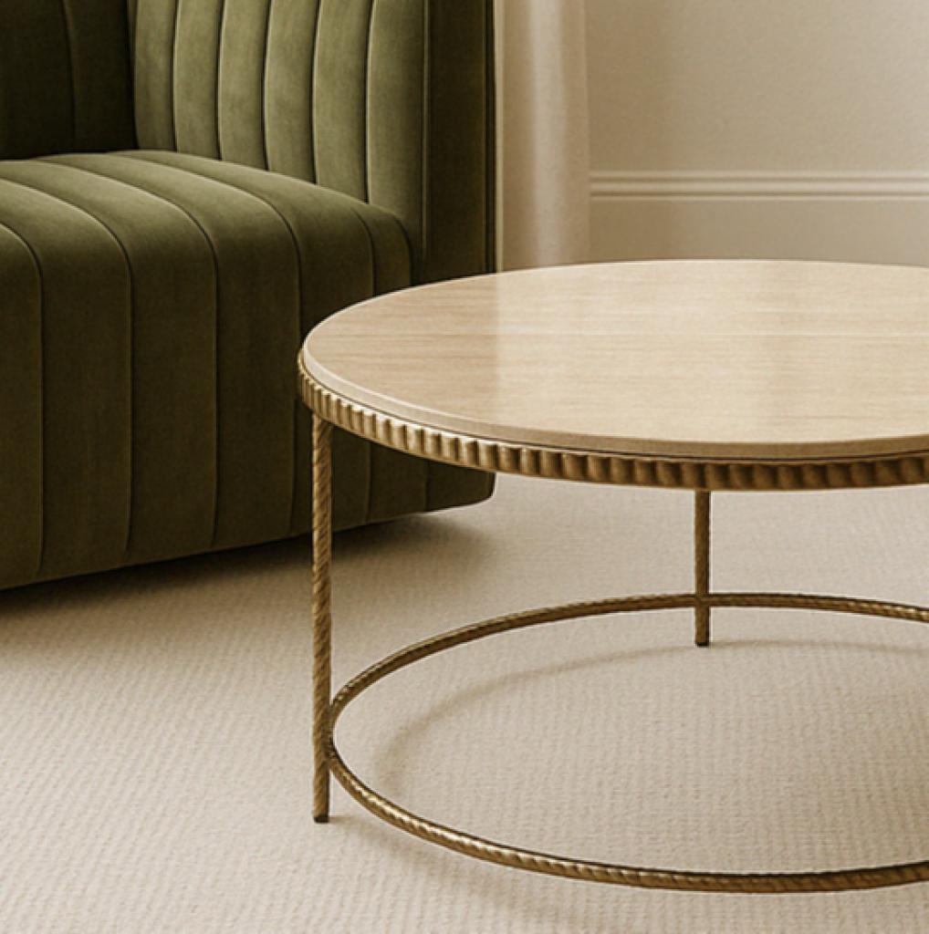 31" Natural Stone Coffee Table